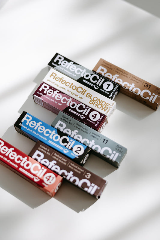 8 different boxes of Refectocil tint