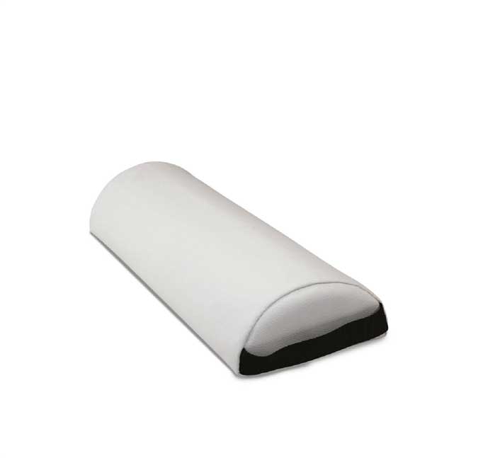 Half round bolster, high-density foam, to provide excellent support and comfort during various beauty treatments. Made with high-density foam, this bolster helps align the body and relieve pressure while providing support and comfort, white fabric.
