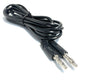 7 foot black electrode cord with banana plugs on either end - Black