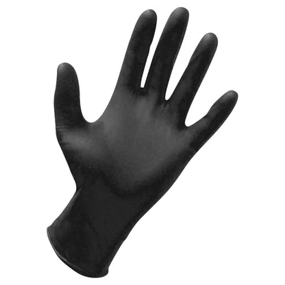 TouchFlex Nitrile Examination Gloves | Powder Free 5 Mil | Black - Box of 100 - Size Small black nitrile gloves 
enhanced grip, and are latex-free, reducing the risk of allergic reactions. They are powder-free, ambidextrous, and intended for single-use only
Tattoo 
Electrolysis 
laser hair removal 
brows 
lashes
personal service PPE
permanent makeup
mocroblading 
makeup 
hair
"A box of black Nitrile Exam TouchFlex Powder-Free Gloves, 5 mil thickness, ideal for hygiene and precision
