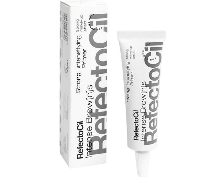 "RefectoCil Intensifying Primer, enhancing lash and brow tinting results with deeper, even color application.
Lasts for up to 6 weeks
Dermatologically &amp; ophthalmologically tested
Semi-permanent make-up effect for fuller looking brows
Not tested on animals. White tube in a white box "