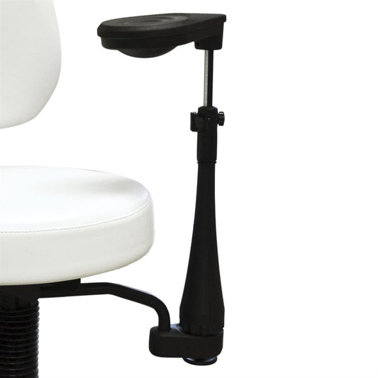 "Elbow Supports by PosiFlex Success, featuring adjustable tension and rotating caps for mobility and ergonomic support during precision tasks like electrolysis."