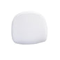 "White anatomically shaped seat with ergonomic curves for beauty professionals in salons and spas."