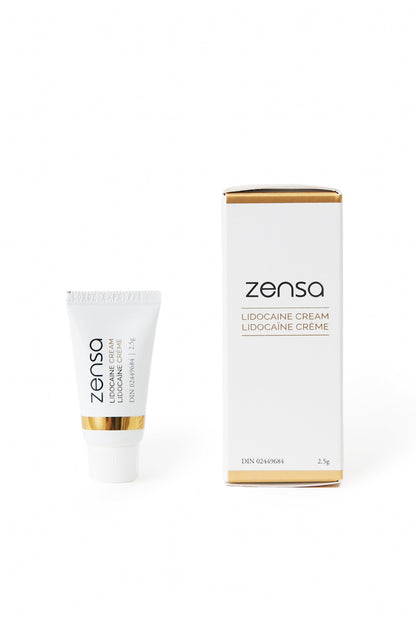 Zensa numbing cream, topical anaesthetic for tattoos, permanent makeup needle needling, laser hair removal treatment, waxing, sugaring, Numbing cream for electrolysis google fast and effective numbing cream. Natural numbing cream, vegan, cruelty free, anti-inflammatory ingredients like Vitamin E
This ad is for one 30 ml tube in a box Gold with white Zensa bottle lidocaine cream