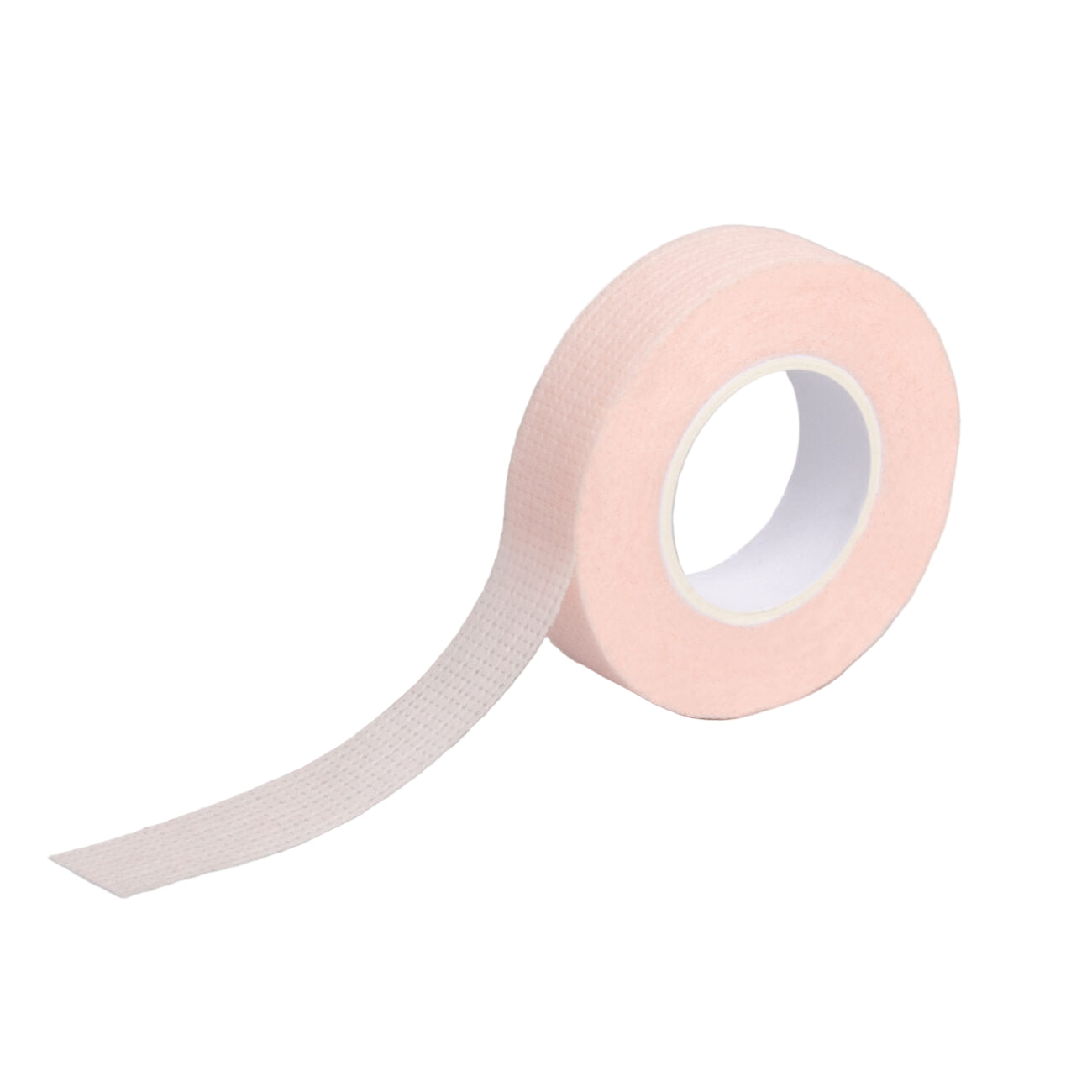 A roll of pink coloured Bee Pampered Lash Tape, ideal for securing and protecting lashes during extensions or treatments, with a sleek and professional design, displayed on a clean, neutral background.