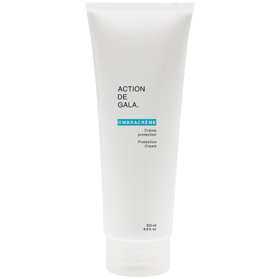 "A 200 ml tube of Ombracreme Protection Cream by Action de Gala, a protective and moisturizing cream designed for sensitive and dehydrated skin, ideal for professional treatments and daily use, available at A & E Beauty Supplies"