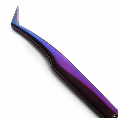 "Plasma Slim L Lash Tweezer PremierLash - A & E Beauty Supplies Purple tweezers with L shaped tip "