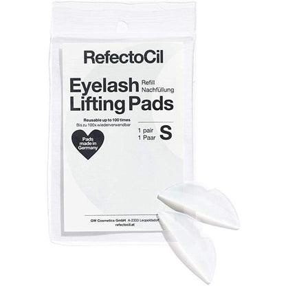RefectoCil Eyelash Lifting Pads, perfect base for natural lash lifts. White pouch with two eye pads. 1 pair per refill. Reusable for up to 100 times.&nbsp;

Available sizes: S, M, L