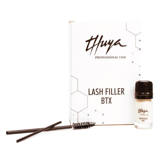 Thuya Lash Filler, professional-grade treatment for nourishing and strengthening lashes, displayed in a sleek packaging on a clean, neutral background.