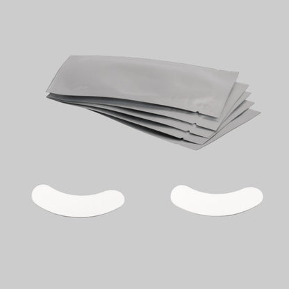 "Under Eye Gel Pads 10 Pairs - A & E Beauty Supplies. White pad in grey package"